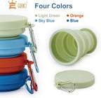 GUANCI Silicone Collapsible Travel Cup Set Silicone Folding Camping Cup - Image 5