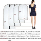 Garment Bags for Hanging Clothes 12 PCS Transparent Waterproof Dustproof - Image 2