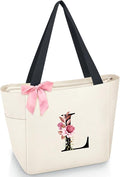 Vavabox Tote Bag, A-Z Initial Monogrammed Waterproof Tote Bag, Bridesmaid Gifts by Vavabox