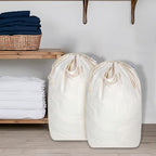Canvas Laundry Bags with Handles & Square Base13.8"x 13.8", Large Heavy Duty - Image 8