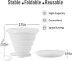 JBER Silicone Collapsible Travel Cup, 4 Pack Silicone Folding Camping Cup - Image 4