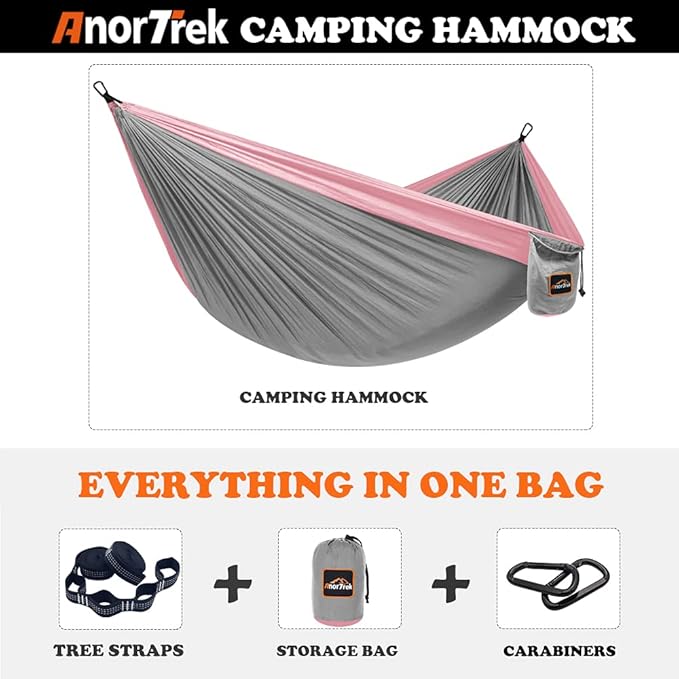 Camping Hammock, Super Lightweight Portable Parachute Hammock - Image 4