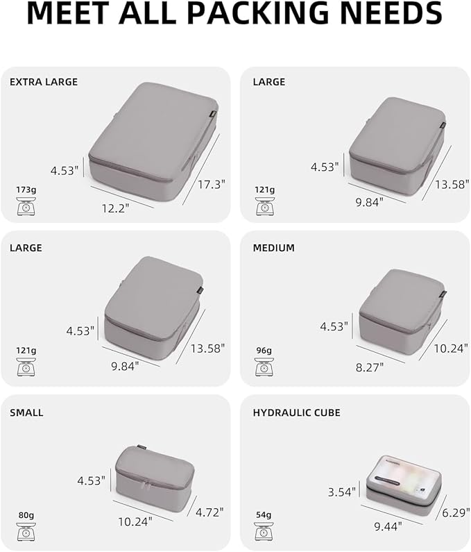 6 Set Compression Packing Cubes - Image 4