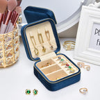 TAIMY Plush Velvet Travel Jewelry Box, Small Travel Jewelry Case, Portable Mini - Image 4