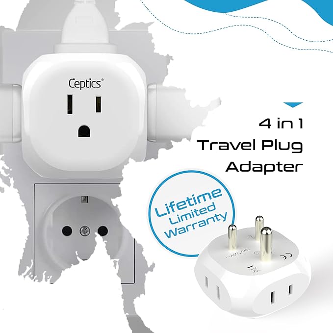 Ceptics India, Pakistan Travel Adapter - Image 6