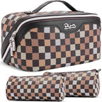 Travel Makeup Bag Organizer Cosmetic Bag (07-A-Coffee)