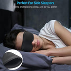 Sleep Mask with Earplugs & Zipper Bag 3D Memory Foam Eye Mask with Nose Support - Image 6