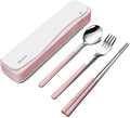 DEVICO Travel Utensils, 18/8 Stainless Steel 4pcs Cutlery Set Portable Camp by DEVICO