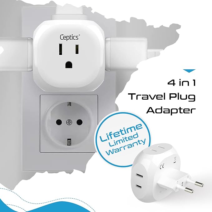 Ceptics Europe Travel Adapter Plug Set Schuko - Image 6