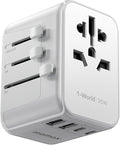 MOMAX European Travel Plug Adapter, 35W PD Fast Charging, Universal Travel by MOMAX