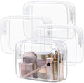 PACKISM Clear Makeup Bags, 4 Pack Quart Size Travel Bag TSA Approved Clear by Packism