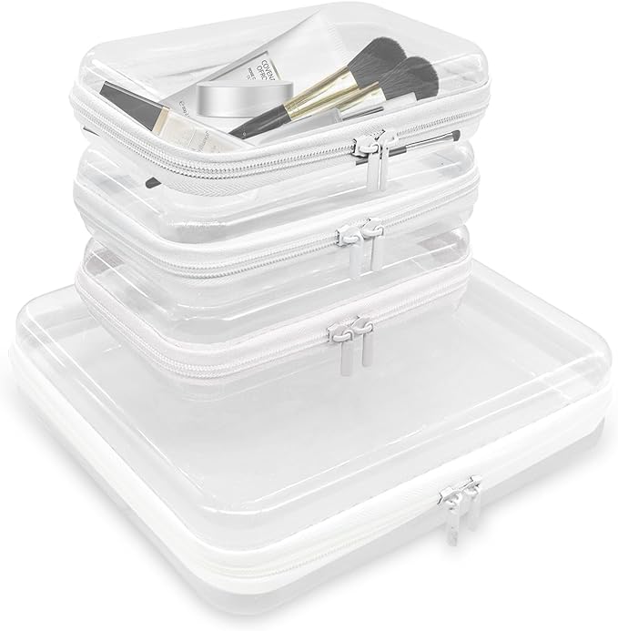 4PCS Clear Hard Zipper Case by Canumer