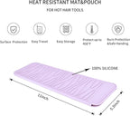 Silicone Heat Resistant Travel Mat for Hair Iron (1 Pack, Pink Mauve, 11 x 5.3 inches)