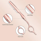 Hair Razors for Cutting Hair, Professional Hair Styling Texturizing Razor, Stainless Steel Hair Thinning Razor Kit with 10 Replacement Blades, Premium Hair Cutting Tool for Salon and Home