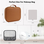 Travel Makeup Bag with LED Mirror and 10x magnifying glass with 3 Lighted - Image 8
