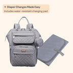 BabbleRoo Diaper Bag Backpack, Unisex Stylish Travel Back Pack Nappy Changing - Image 7