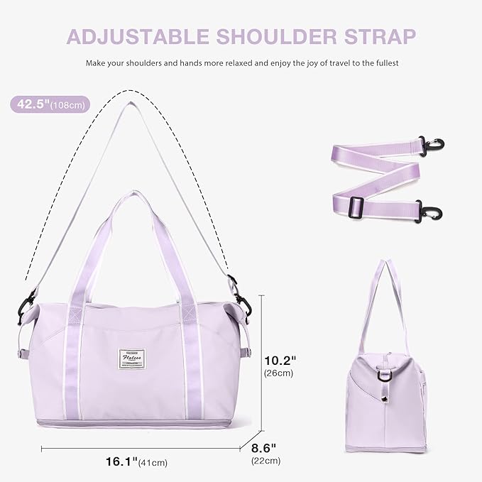 Travel Duffel Bag, Sports Tote Gym Bag, Shoulder Weekender Overnight Bag - Image 5