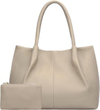 KKXIU Tote Bag for Women Vegan Leather Shoulder Purse Large Capacity Travel Bag by KKXIU