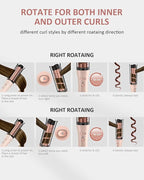 Automatic Curling Iron, Auto Hair Curler with 4 Temperature & 3 Timer Portable Hair Curler Automatic Shut-Off, Anti-Scald, Anti-Tangle 500 Million Ionic Rotating Curling Wand for Hair Styling
