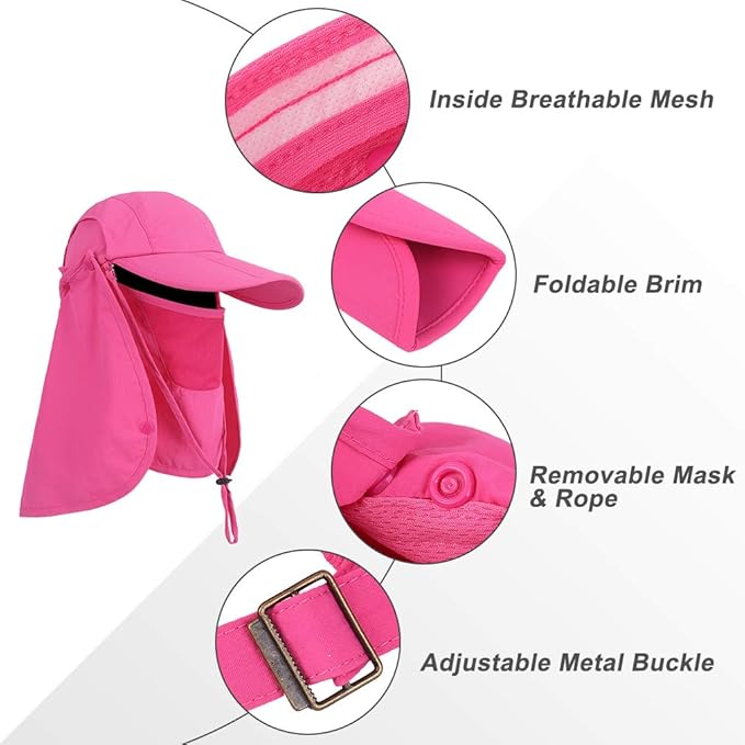 Foldable Sun Cap, Fishing Hats, UPF 50+ Protection Caps - Image 2