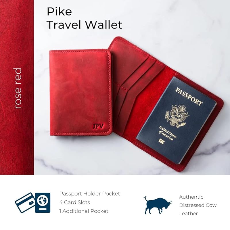 PEGAI Standard Full Grain Crazy Horse Leather Passport Holder | Custom Travel - Image 4