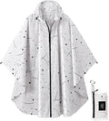 Rain Poncho Jacket Coat Hooded Zipper Style by salamra