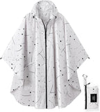 Rain Poncho Jacket Coat Hooded Zipper Style by salamra