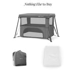 Kinderkraft Cami 3 in 1 Convertible Travel Cot Gray (Grey)
