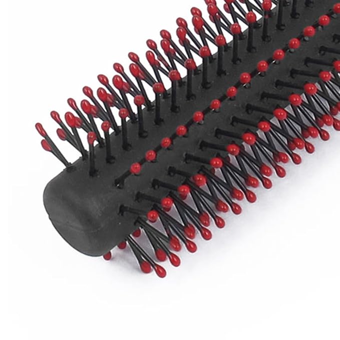 uxcell Curly Hair Hairbrush, Professional Round Tangle Hairbrush for Blow Drying, Curling Hair Comb with Plastic Handle for Detangling, Hair Styling Bristles for Women Men, 1 Pack