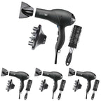 Infiniti PRO CONAIR Hair Dryer with Diffuser,Professional AC Motor,Tourmaline Ceramic Technology Blow Dryer,Includes Concentrator and Blowout Brush,Amazon Exclusive,Gray,(Pack of 4)