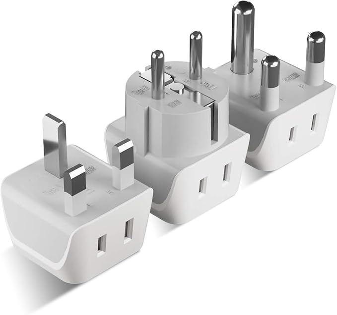 Ceptics African Travel Adapter Set 2 in 1 USA to Africa, S. Africa, Uganda by Ceptics