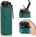 Collapsible Water Bottles 20.6oz Foldable Water Bottle BPA Free Reusable by POPDIGITO