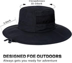 Sun Hat for Men/Women, UPF 50+ Fishing Hat, Waterproof Wide Brim Bucket Hat - Image 4