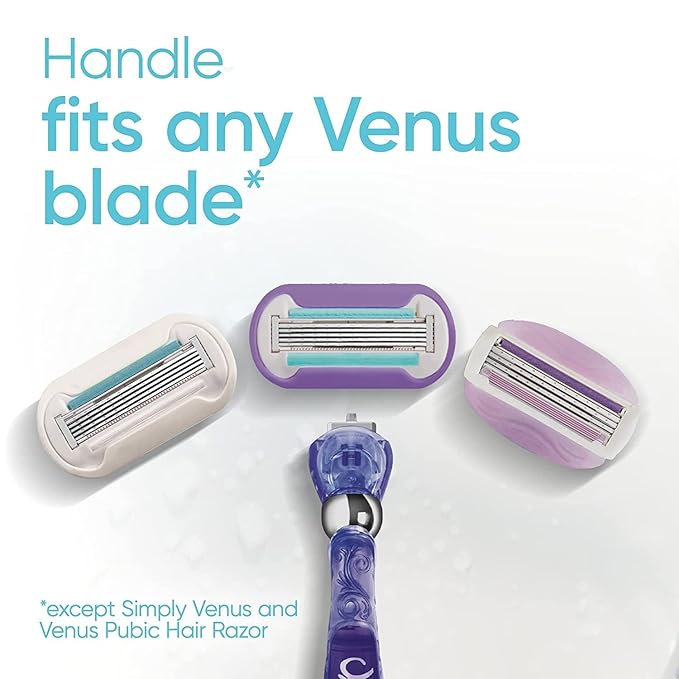 Gillette Venus Deluxe Smooth Swirl Women's Razor Handle + 4 Blade Refills - Image 7