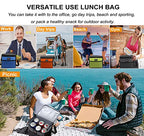 6 Can 5L Lunch Bag for Women Men Portable Lunch Box Small Cooler Bag Soft Collapsible Reusable Insulated Lunch Tote for Everyday Work Travel (Green)