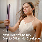 JELLYFISH Air Gap Dryer, Blow Dryer Brush Alternative for Long Hair, Clamp-Free Blowout Styler, Hair Dryer Brush–Inspired Design, Gentle Blow Dry,Air Styling for Healthy Smooth Blowouts,Types 1A–2A