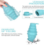 Nefeeko Collapsible Water Bottle, 17oz Reuseable BPA Free Silicone Foldable - Image 4