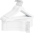 StorageWorks White Wooden Hangers, 20 Pack Wood Hanger by StorageWorks