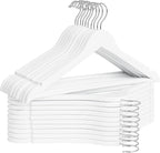 StorageWorks White Wooden Hangers, 20 Pack Wood Hanger by StorageWorks