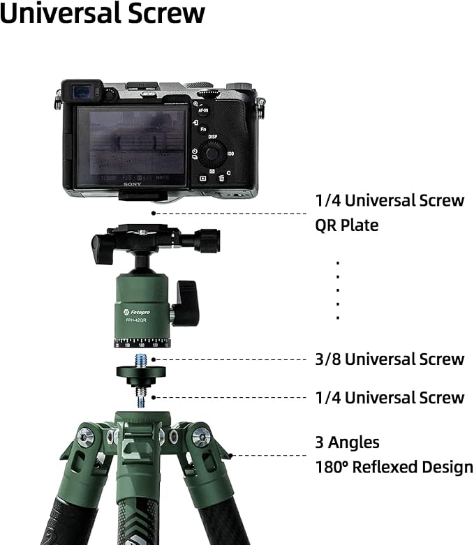 Fotopro 62 Inch Carbon Fiber Tripod - Image 7