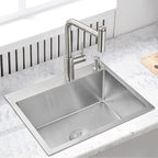 POPFLY 23 Inch Drop In Kitchen Sink, 23×18 Inch Top mount Small Bar Prep Sink - Image 2
