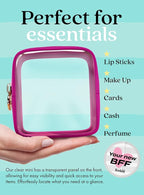 Clear Makeup Bag Zipper Pouch, Transparent Cosmetic Case Organizer, TSA - Image 3