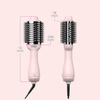 TYMO Hair Dryer Brush Blow Dryer Brush in One, 4 in 1 Ionic Hairdryer and Styler Volumizer with Oval Titanium Barrel, Hot Air Straightener for Smooth Frizz-Free Blowout, Pink