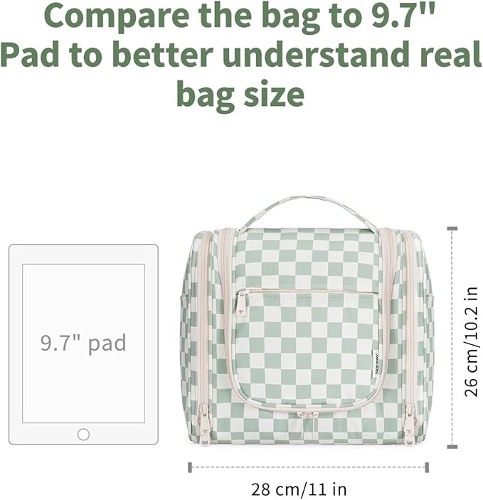 Narwey Hanging Toiletry Bag for Women Travel Makeup Bag Organizer Toiletries - Image 6