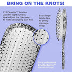 The Knot Dr. hair brush by Conair - Detangling hair brush - Removes Knots and Tangles in wet or dry hair- hair brushes for women - Floral Print