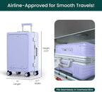 Nobl Travel Carry On Luggage, Noble Zipperless Aluminum Frame PC Hard Shell - Image 4