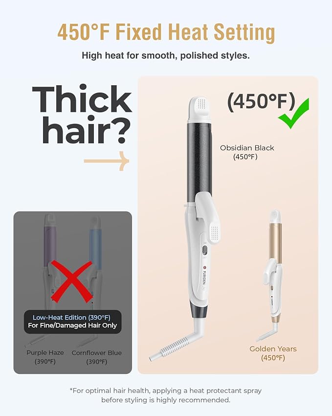 Europe Travel Curling Iron Mini: Dual Voltage Curling Iron for Traveling - Mini Travel Curling Irons 1 Inch with US Plug,Black 450℉ for Thick/Coarse Short Hair