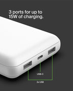 Belkin Portable Charger, USB C Power Bank 20000 mAh w/ 1xUSB-C Port & 2xUSB-A - Image 9
