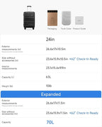 Checked Luggage Top Opening, FLT Expandable Polycarbonate Hard Shell Suitcase - Image 9