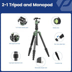 Fotopro 59" Carbon Fiber Travel Tripod, Compact Camera Tripod - Image 6